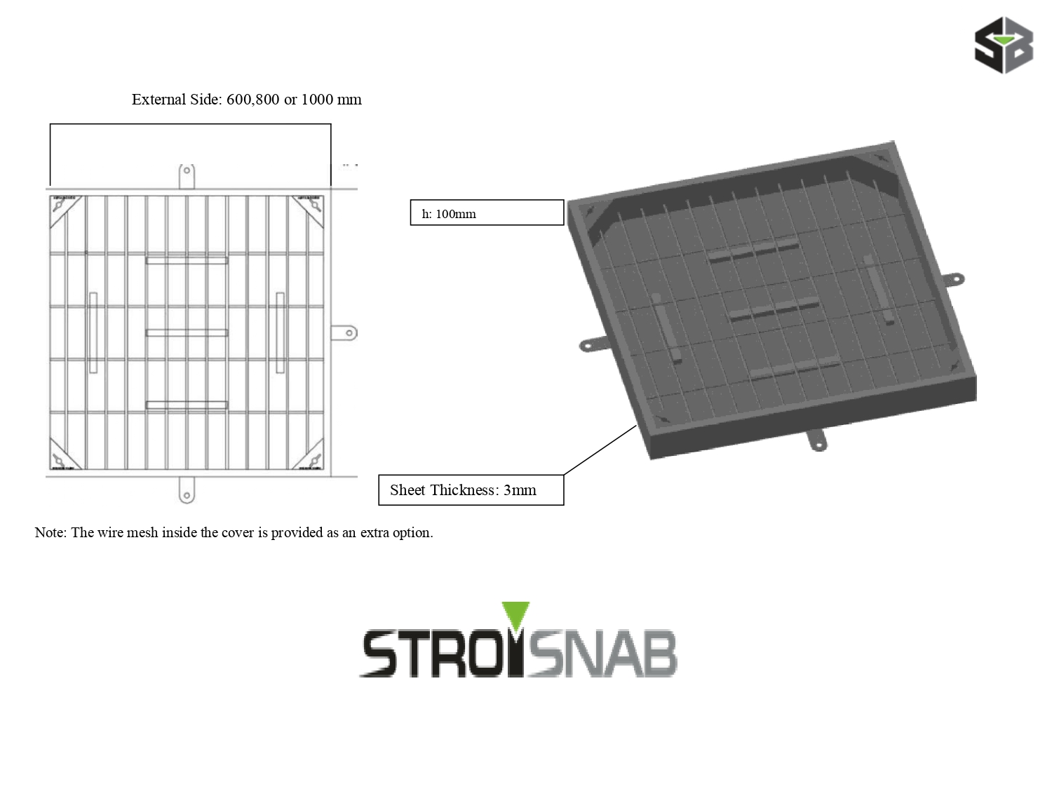 Capac de acces cu pavaj încorporat, clasa C250